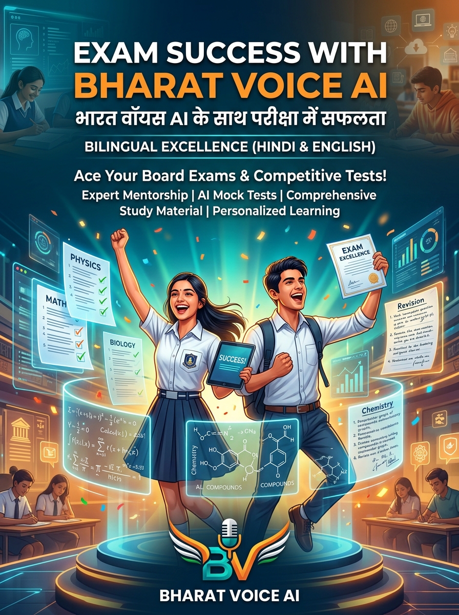 Exam Success with Bharat Voice AI Poster